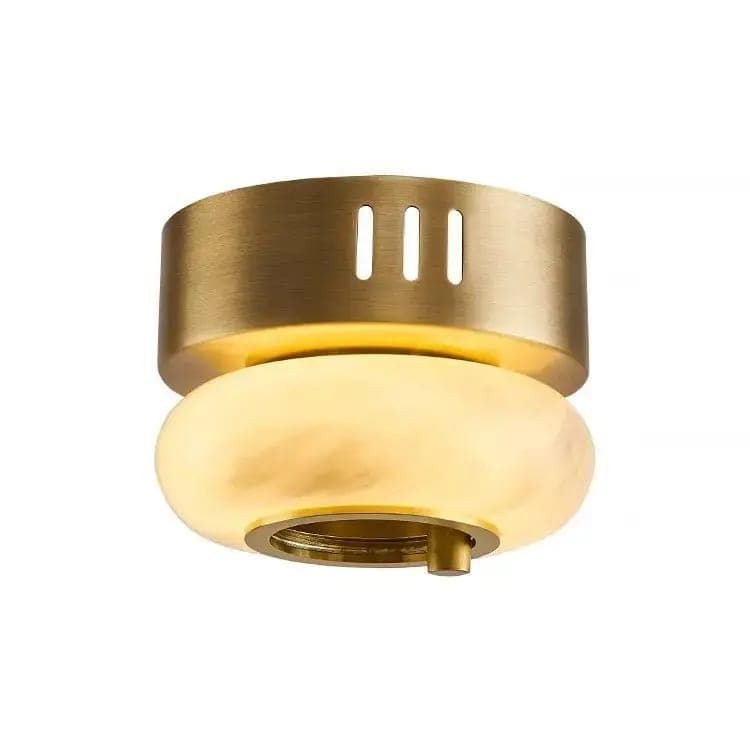 Mini Alabaster Flush Mount Ceiling Light Fixture მინიატურა 2
