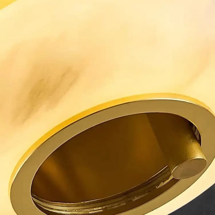 Mini Alabaster Flush Mount Ceiling Light Fixture მინიატურა 3
