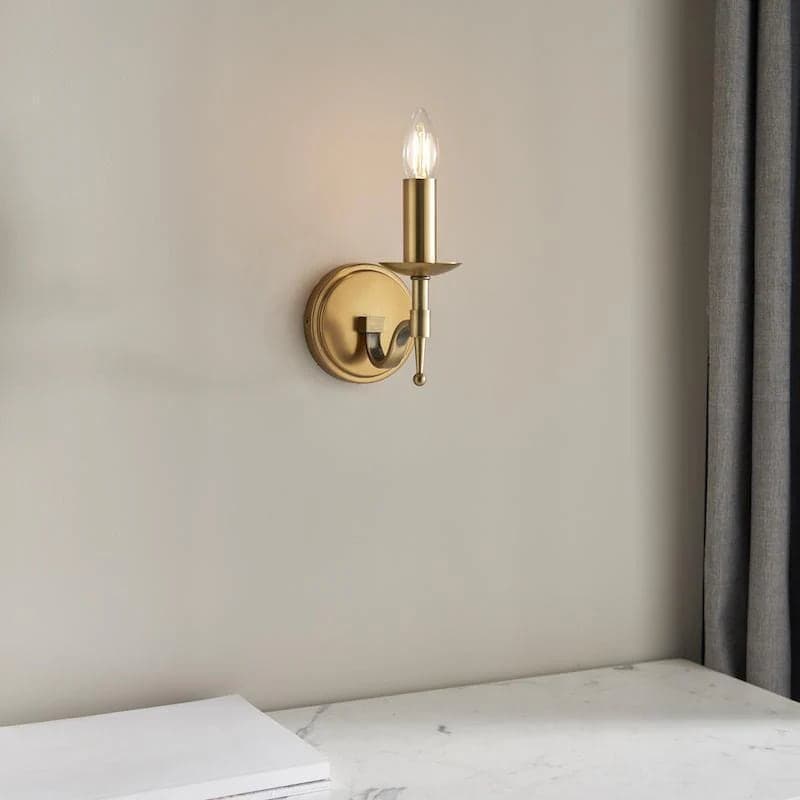 Interiors 1900 Stanford Antique Brass Single Wall Light მინიატურა 4